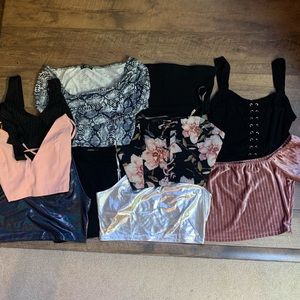 Bundle of 10 Party/Going Out Tank Tops and Crop Tops